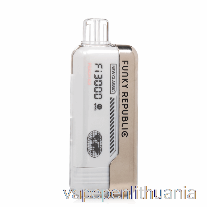 Funky Republic Fi3000 Vienkartinis Persikų Ledo Vape Skystis